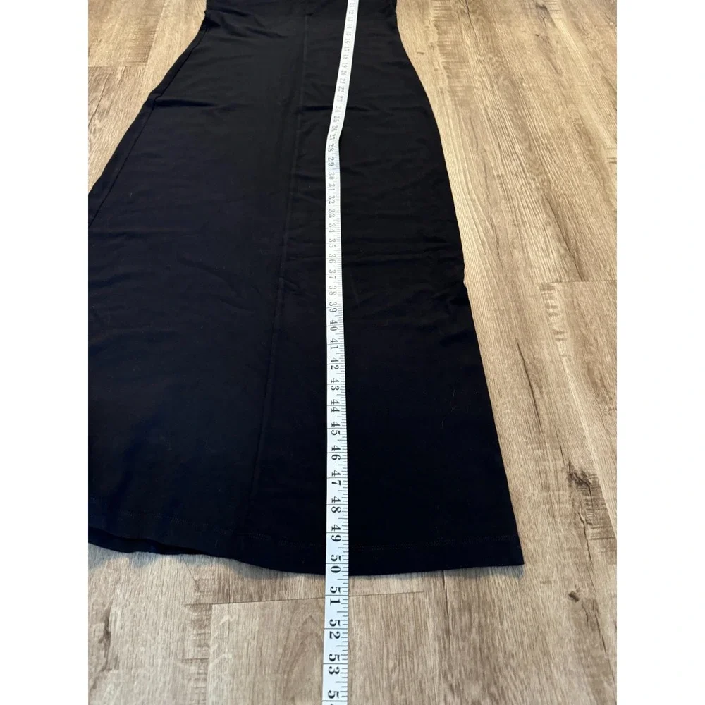 J.Crew Sleeveless Maxi Dress Jersey‎ Knit V-Neck Stretch Small Black Excellent